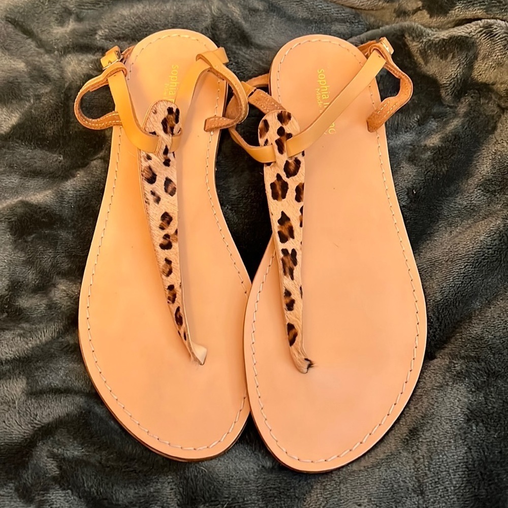 SOPHIA MILANO CHEETAH LEOPARD SANDLES